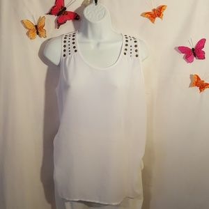 Color Story Womens Sheer Sleeveles.